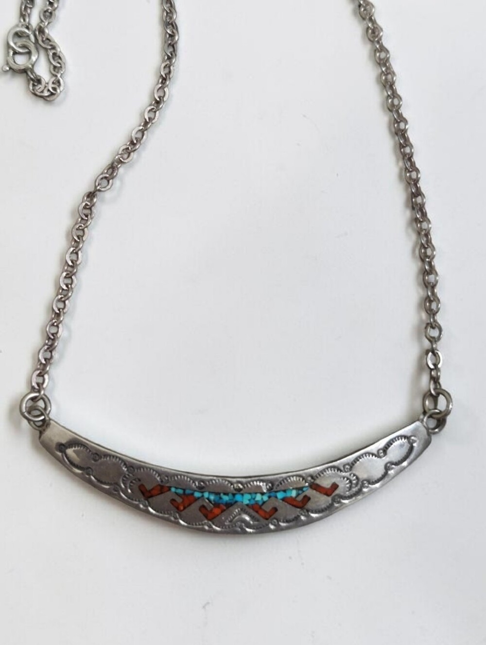 Vintage Sterling Navajo Nakai Necklace
